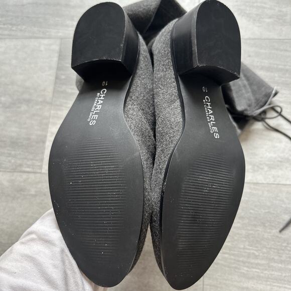 Charles By Charles David Boots Womens 10 M Gammon Tall Over The Knee Riding Gray - Picture 4 of 4